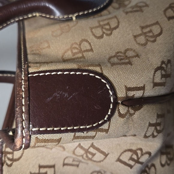 Dooney & Bourke Large Canvas Shoulder Tote Bag - Picture 13 of 17